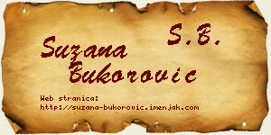 Suzana Bukorović vizit kartica
